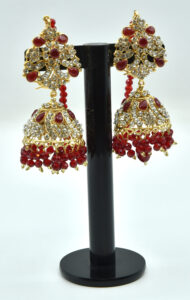 kundan stone medium jumki colourfull