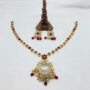 Gold Plated Mala Set +Earings