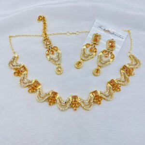 New Designer Round Set +Earings +Bindia