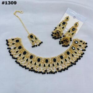New Beautiful Designer Round Set +Earings +Bindia