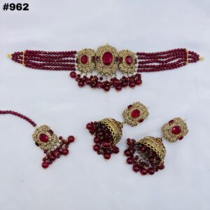 New Designer Choker Set +Earings +Bindia