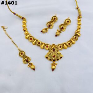 New Beautiful Original Rajwari Round Set +Earings +Bindia