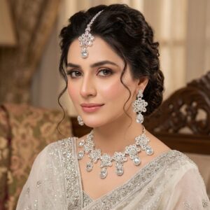 New Beautiful Designer Round Set +Earings +Bindia
