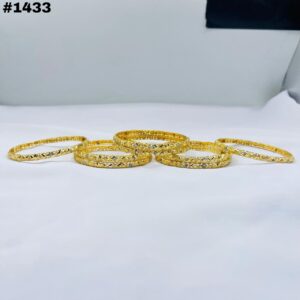 New Extravagant Gold Plated 8 Piece Bangles