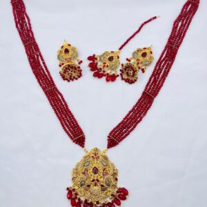 New Beautiful Fine Quality Mala Set +Earings +Bindia