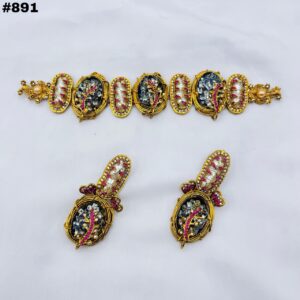 New Beautiful Turkish Hand Made Choker Set +Earings