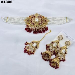 New Native Casting Choker Set +Earings +Bindia