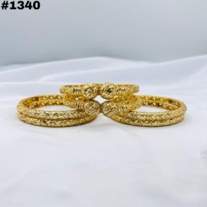 New Beautiful Gold Plated Six Piece Bangles
