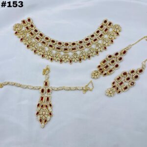 New Beautiful Bridal Round Set +Earings +Head Patti