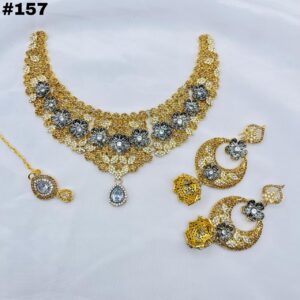 New Beautiful Designer Bridal Round Set +Earings +Bindia