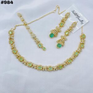 New Beautiful Designer Casting Round Set +Earings +Bindia