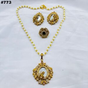 New Beautiful Designer Turkish Mala Set +Earings +Ring